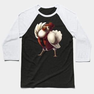 Classy Chicken Baseball T-Shirt